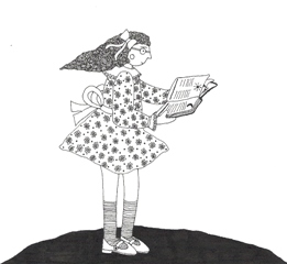 Ilustración de Ana Marí­a Londoño para 'Cómo formar niños lectores y no morir en el intento'. Bogotá, Taller de Talleres, 1998.