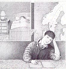 Ilustración de Yezid Vergara para la revista 'Espantapájaros', Bogotá, No. 2, 1992.